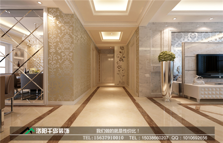 洛陽(yáng)美景閣東戶(hù)143平米三室二廳現(xiàn)代簡(jiǎn)約案例效果圖——入戶(hù)玄關(guān)