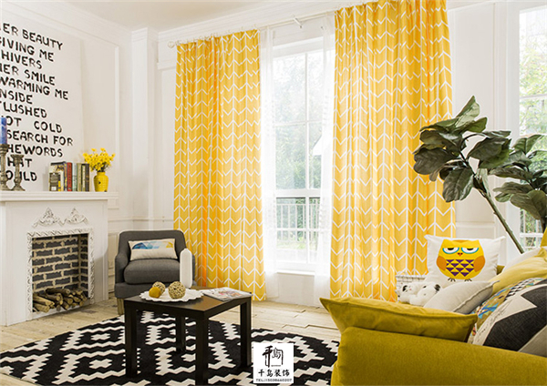 清新窗簾，大自然的味道