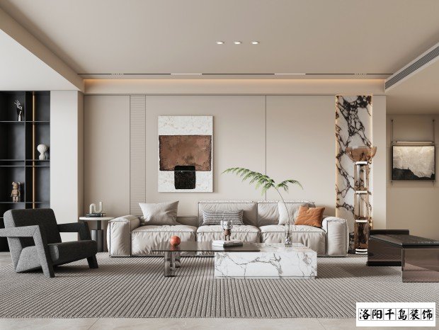 洛陽(yáng)140平客廳裝修案例